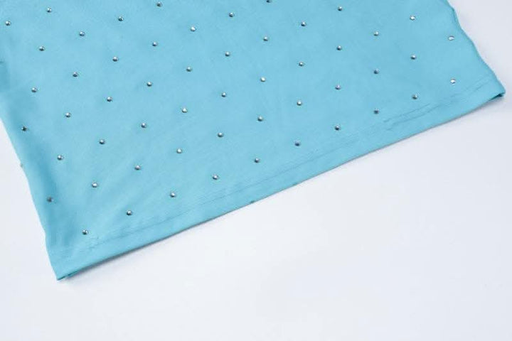 Beaded solid backless sleeveless tube midi dress-final-sale  | Festival Outfits Women