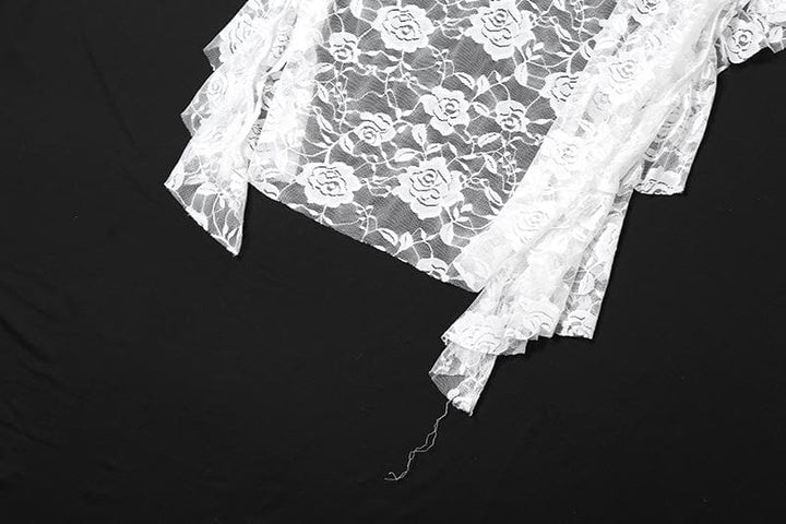 Lace ruffle flower pattern cami midi dress  | Festival Outfits Women