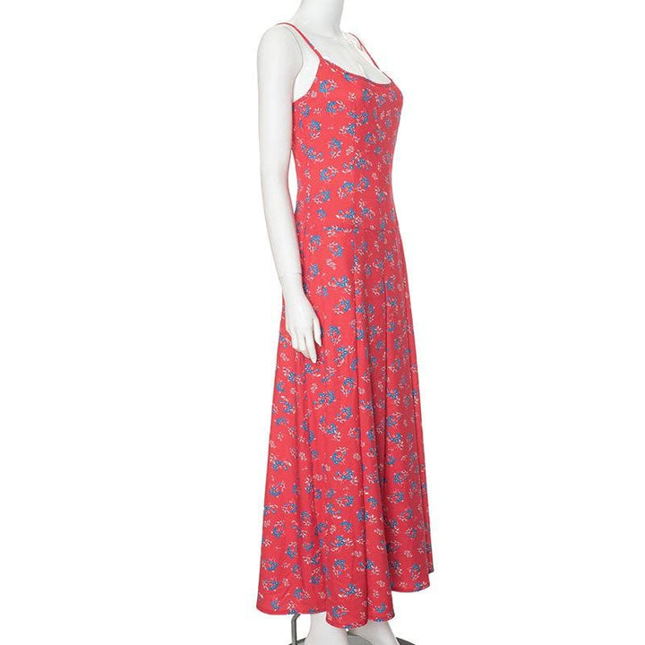 Rigar maxi mai siffar zip-up ta u neck cami | Kayan Biki na Mata