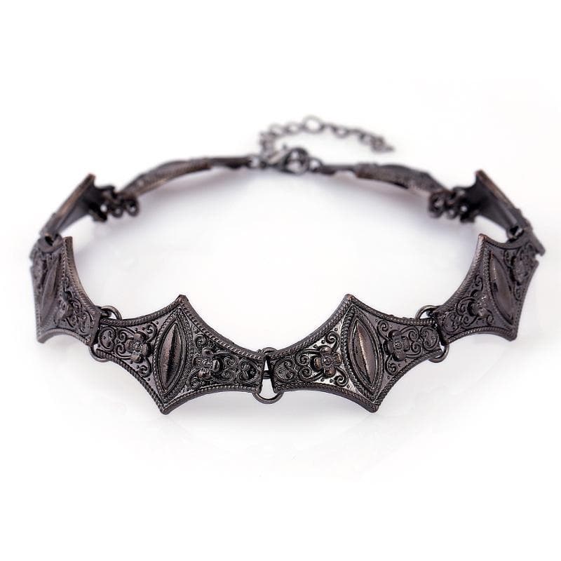 Flower metal chain adjustable choker necklace  | Festival Outfits Women