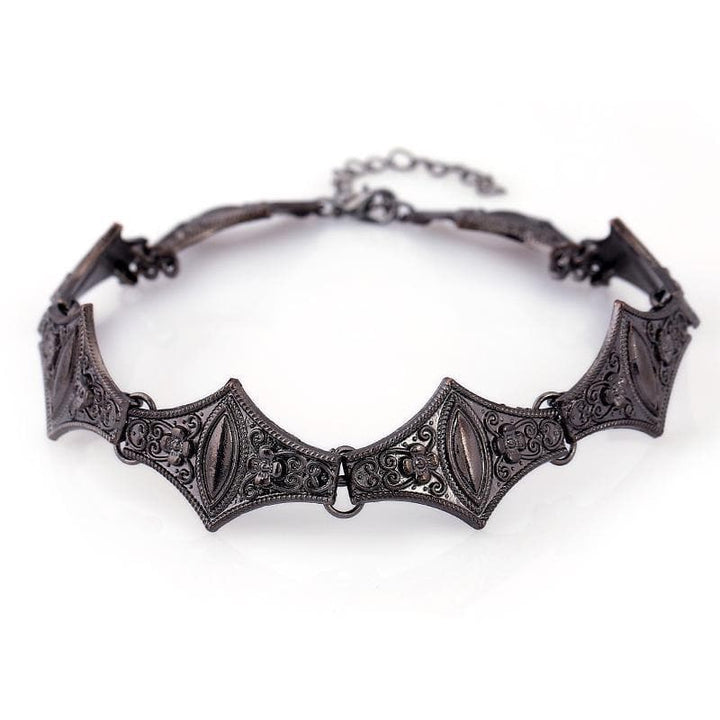 Flower metal chain adjustable choker necklace  | Festival Outfits Women