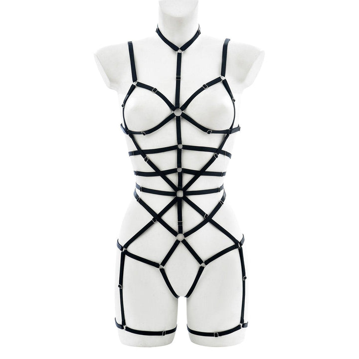 Halter solid o ring hollow out harness  | Festival Outfits Women
