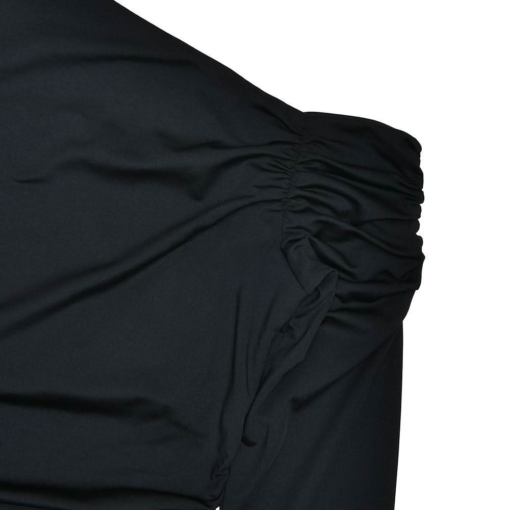 One shoulder long sleeve solid bodysuit  | Festival Outfits Women