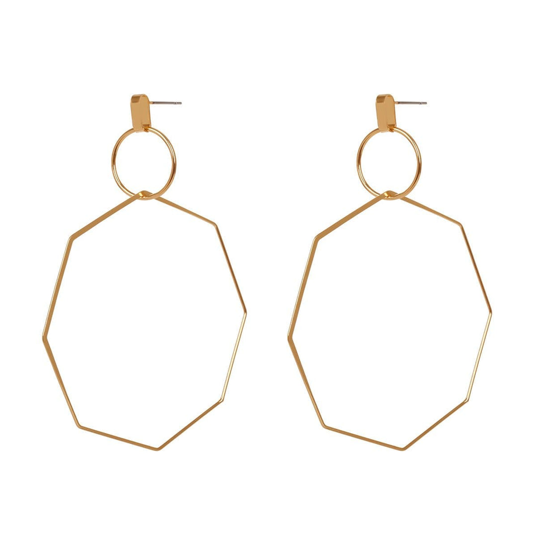 Octagon layered solid stud earrings  | Festival Outfits Women