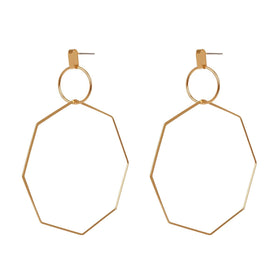 Octagon layered solid stud earrings  | Festival Outfits Women