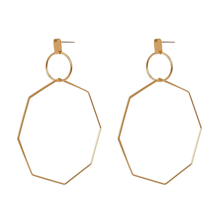 Octagon layered solid stud earrings  | Festival Outfits Women