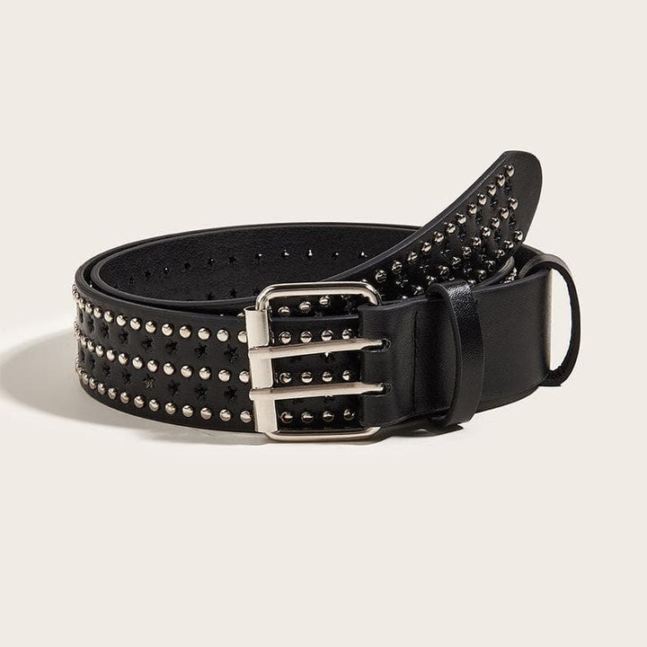 Rivet star PU leather adjustable belt  | Festival Outfits Women