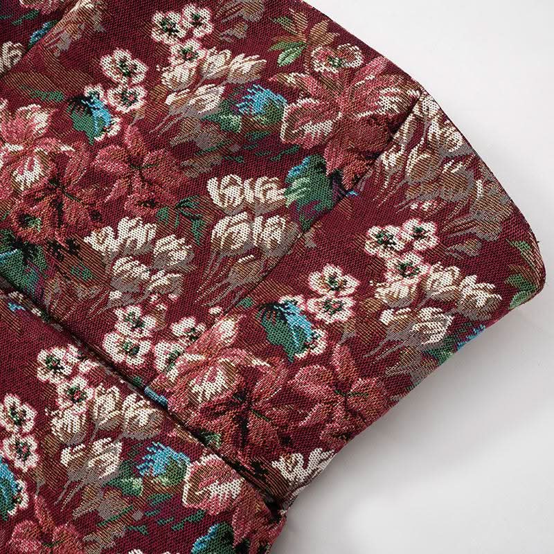 Flower print zip-up button tube mini dress  | Festival Outfits Women