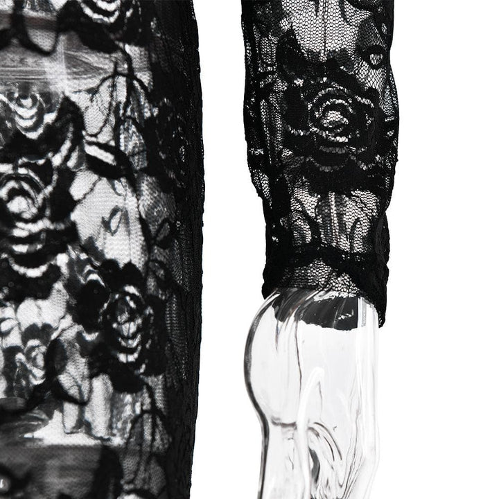 Long sleeve lace see through sweetheart neck maxi dress  | Festival Outfits Women