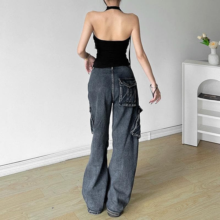 Halter backless solid ruched top  | Festival Outfits Women-final-sale