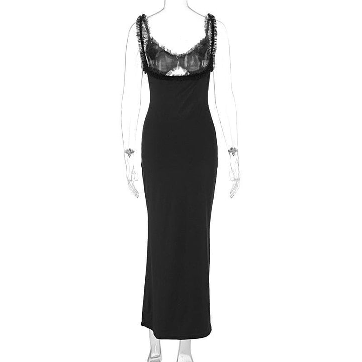 Ruffle hollow out ruched bowknot cami cut out midi dress  | Festival Outfits Women