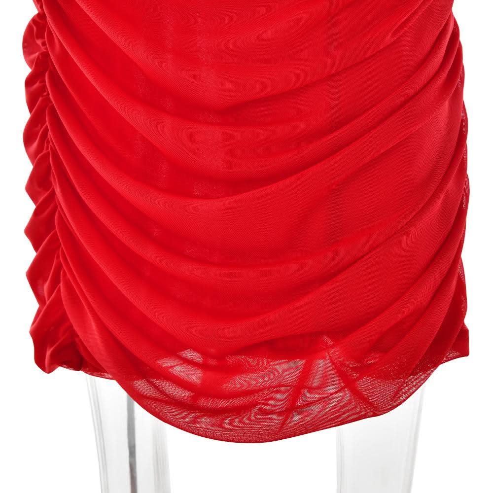 Off shoulder long sleeve slit mesh ruched maxi dress  | Festival Outfits Women