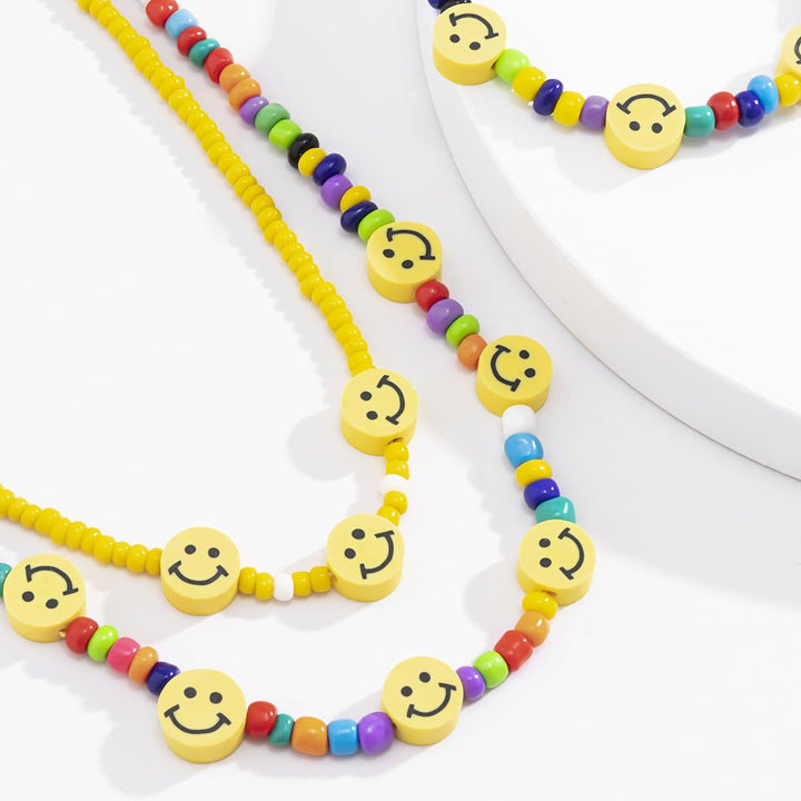 Multicolor beaded 3 pcs necklace  | Festival Outfits Women
