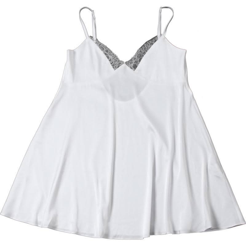 Lace hem backless solid cami mini dress  | Festival Outfits Women