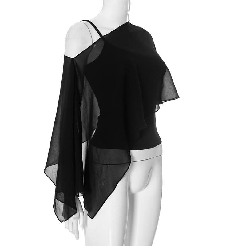 U neck mesh shrug 2 piece cami top  | Festival Outfits Women