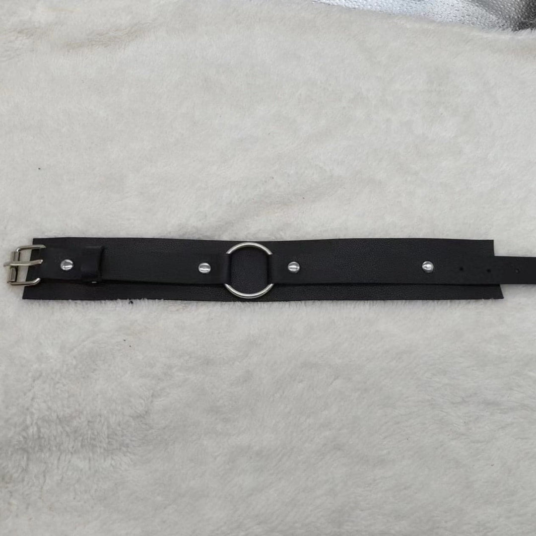 O ring rivet PU leather arm cuff  | Festival Outfits Women
