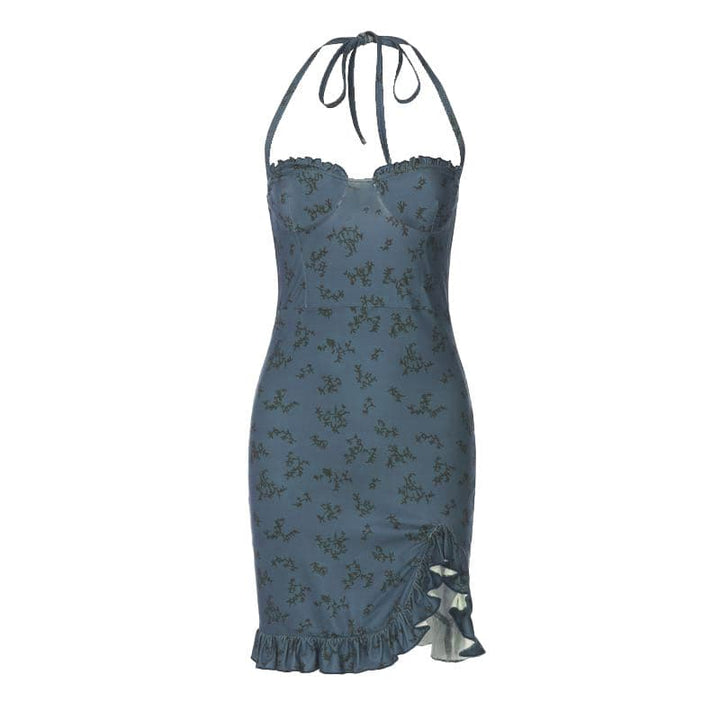 Riga mai laushi mara baya da aka yi da Halter | Kayan Biki na Mata