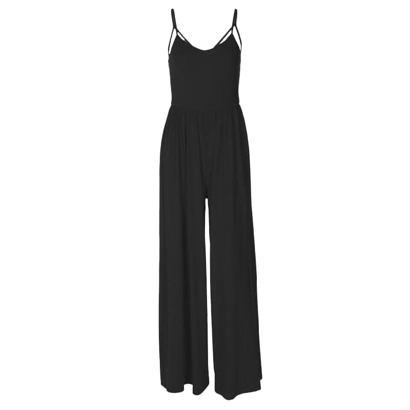 U neck ruched cross back cami jumpsuit  | Festival Outfits Women