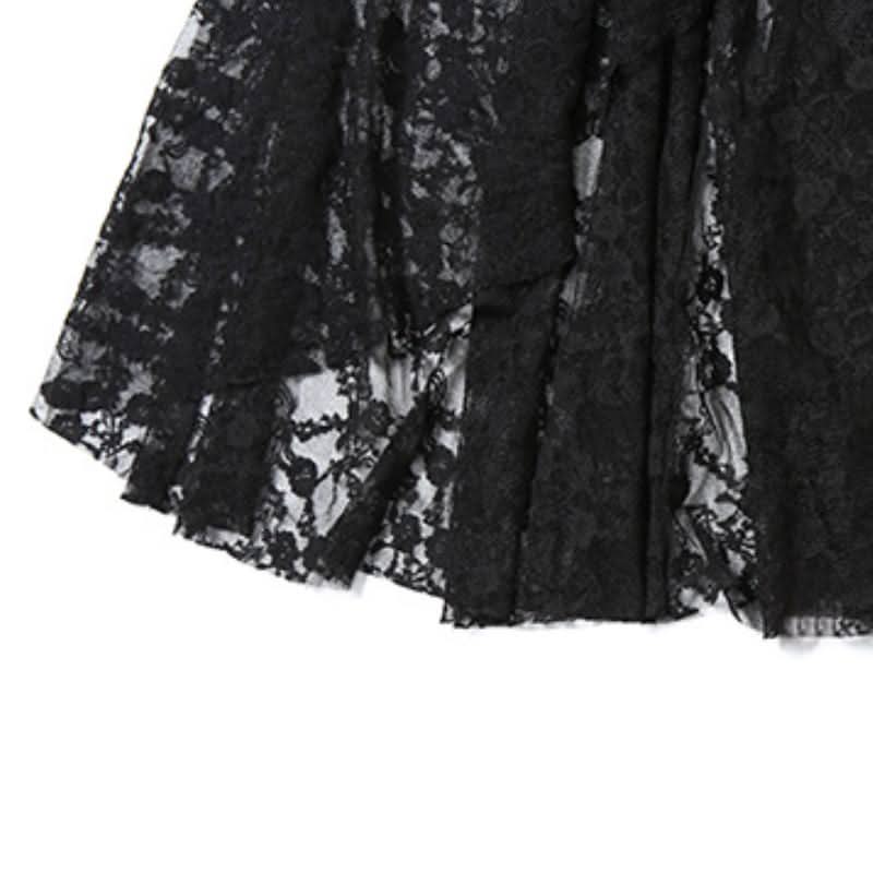 Irregular lace ruched solid cami maxi dress-final-sale