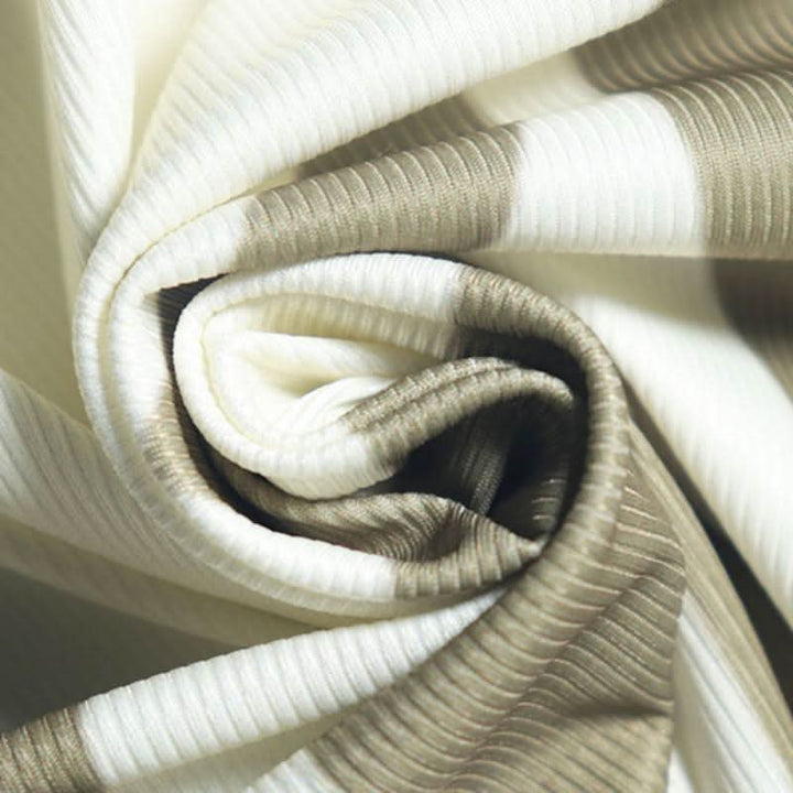 Ribbed self tie crewneck print backless mini dress  | Festival Outfits Women