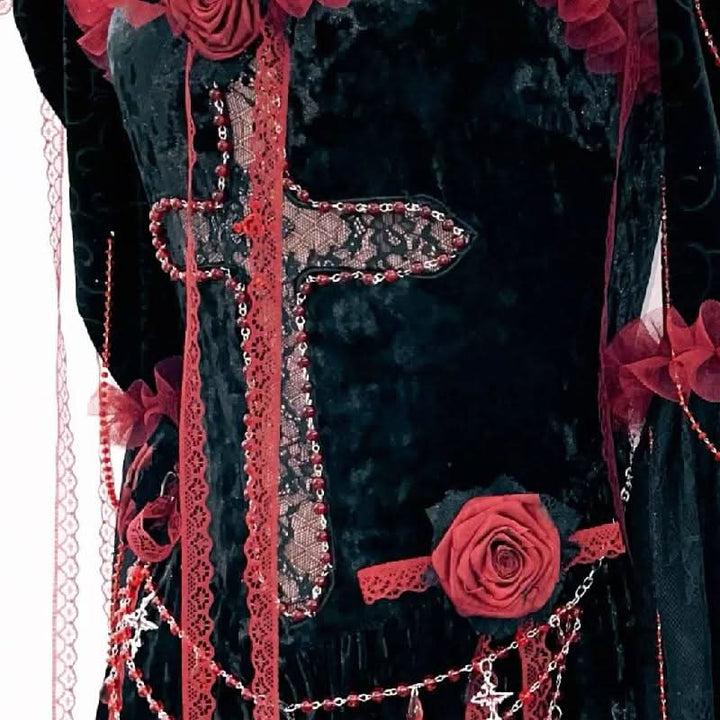 Long sleeve flower applique ruffle feather maxi dress  | Festival Outfits Women