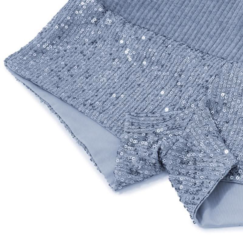 Glitter patchwork textured low rise short pant  | Festival Outfits Women