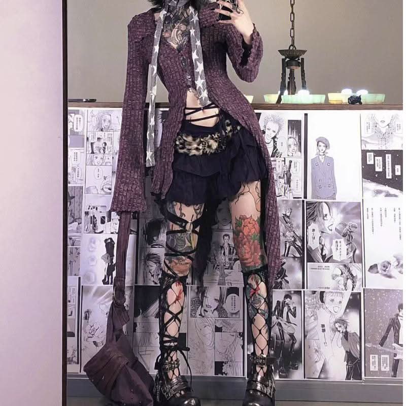 Long flared sleeve turnover collar zip-up tie dye ruffle top  | Festival Outfits Women-final-sale