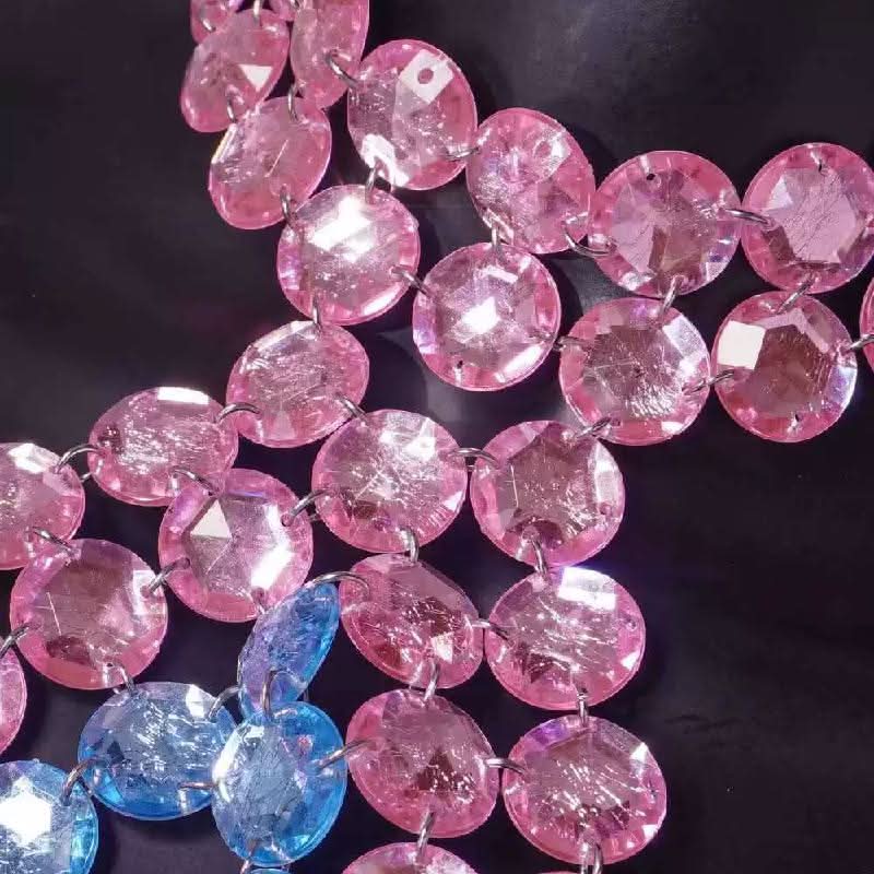 Halter star pattern backless gem chain top  | Festival Outfits Women