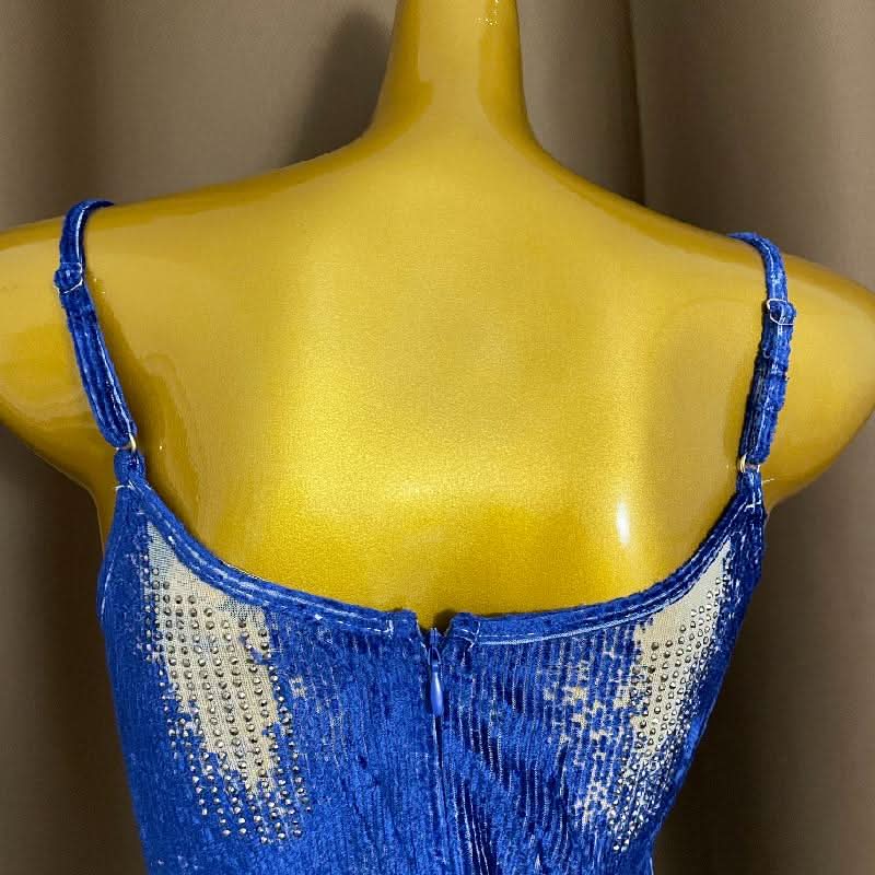 U neck beaded contrast zip-up cami maxi dress  | Festival Outfits Women