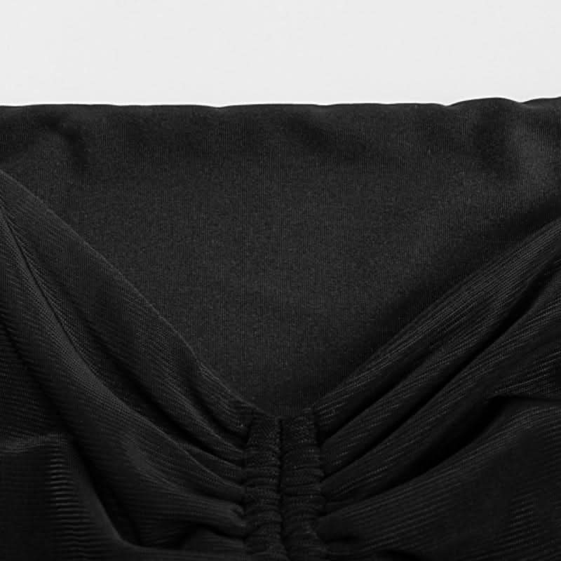 Mesh long sleeve v neck leopard print ruched top  | Festival Outfits Women  | Cheetah Print Top