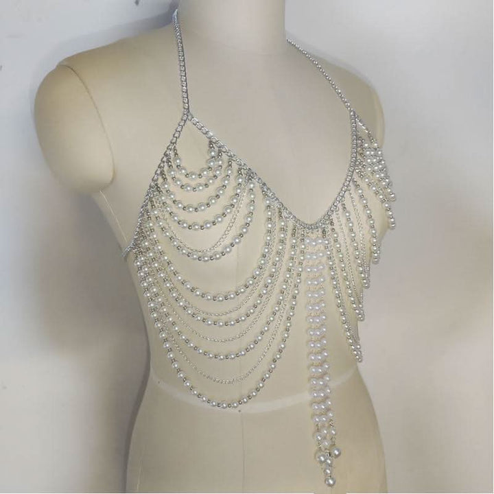 Halter hollow out beaded crop cut out top  | Festival Outfits Women