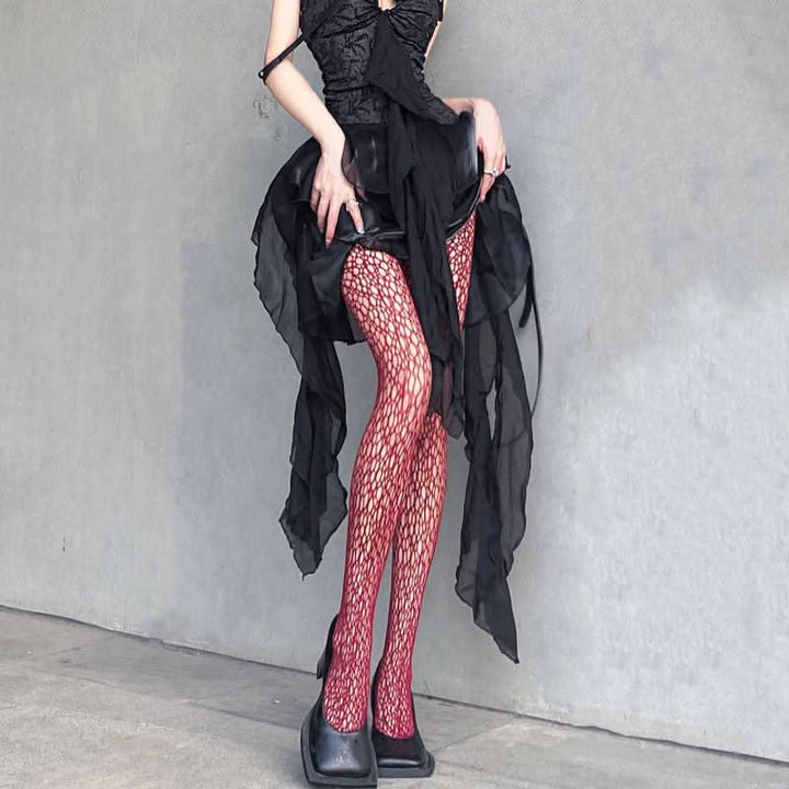Spider web hollow out tights  | Festival Outfits Women