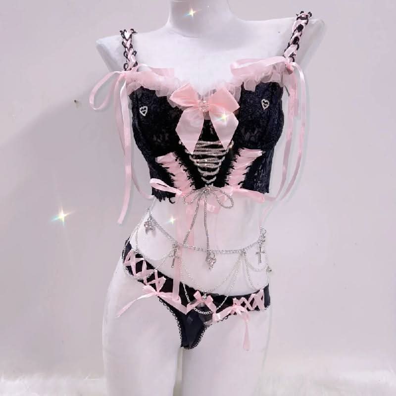 Bowknot v neck self tie ribbon cami top  | Festival Outfits Women