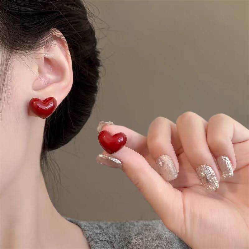 Bowknot heart faux pearl pendant stud earrings  | Festival Outfits Women