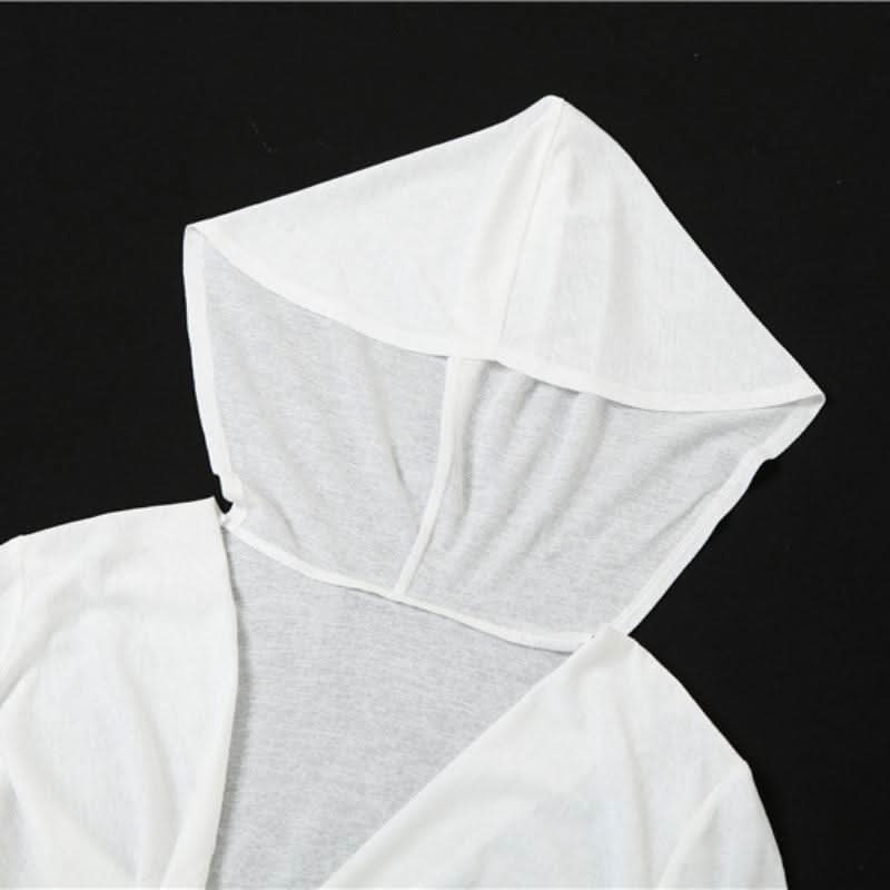 Long sleeve hoodie cowl neck solid crop top  | Festival Outfits Women