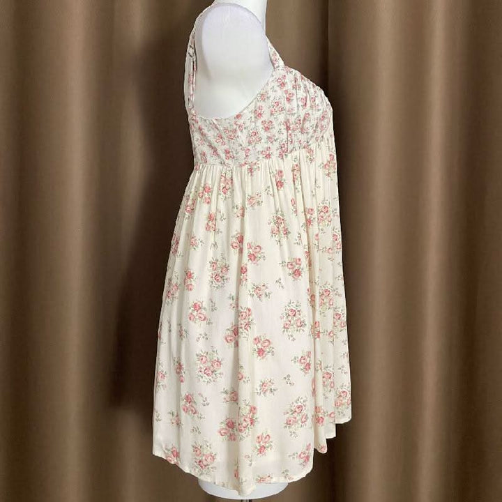 Flower print adjustable o ring zip-up cami mini dress  | Festival Outfits Women