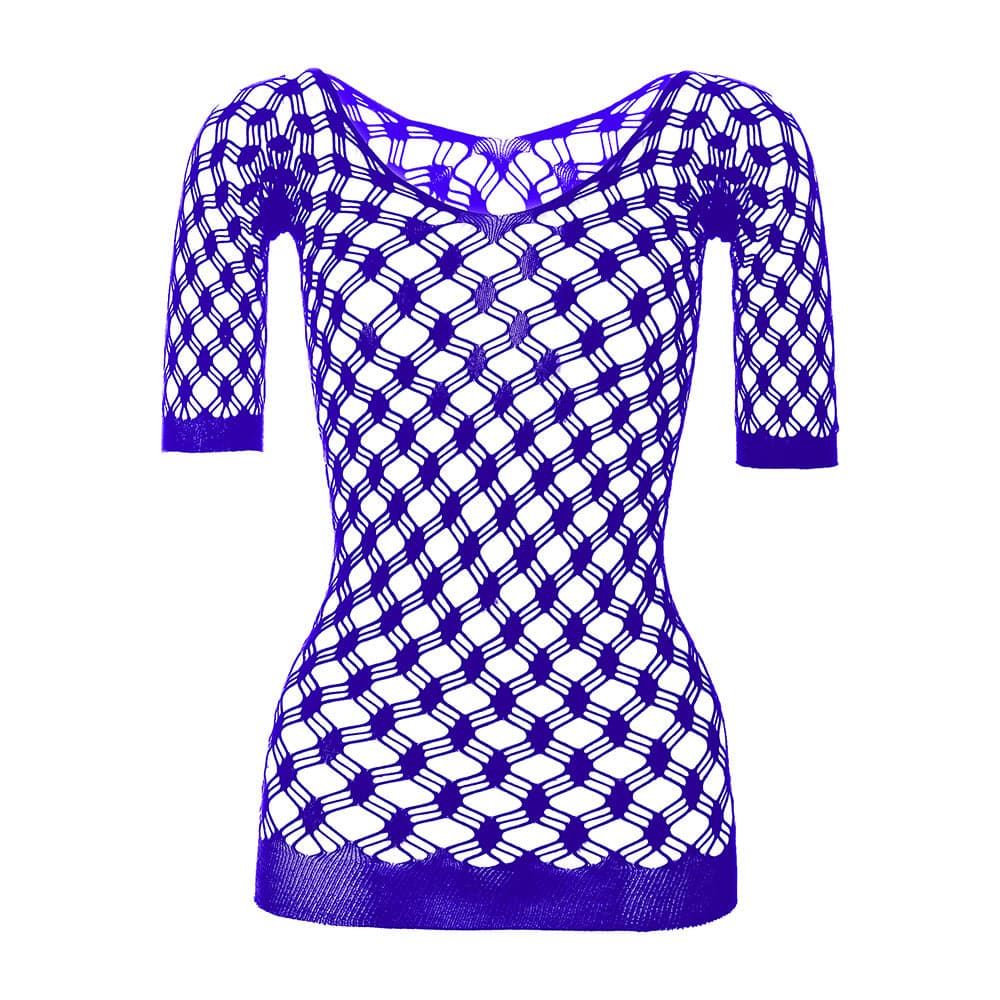 Long sleeve off shoulder net backless mini dress  | Festival Outfits Women