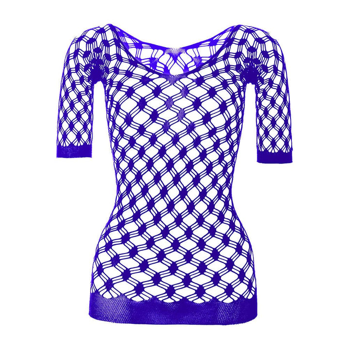 Long sleeve off shoulder net backless mini dress  | Festival Outfits Women