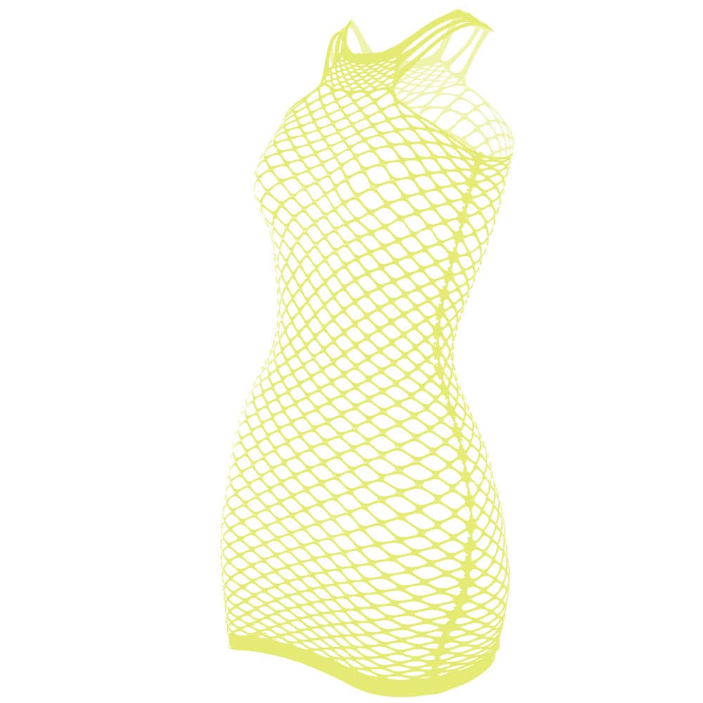 Fishnet stitch strappy tank mini dress  | Festival Outfits Women