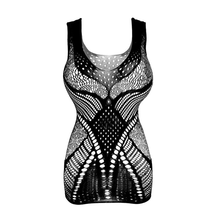 U neck net patchwork backless cami mini dress  | Festival Outfits Women