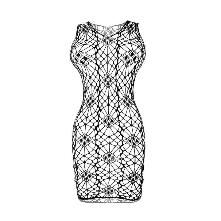 Spider web net solid tank mini dress  | Festival Outfits Women