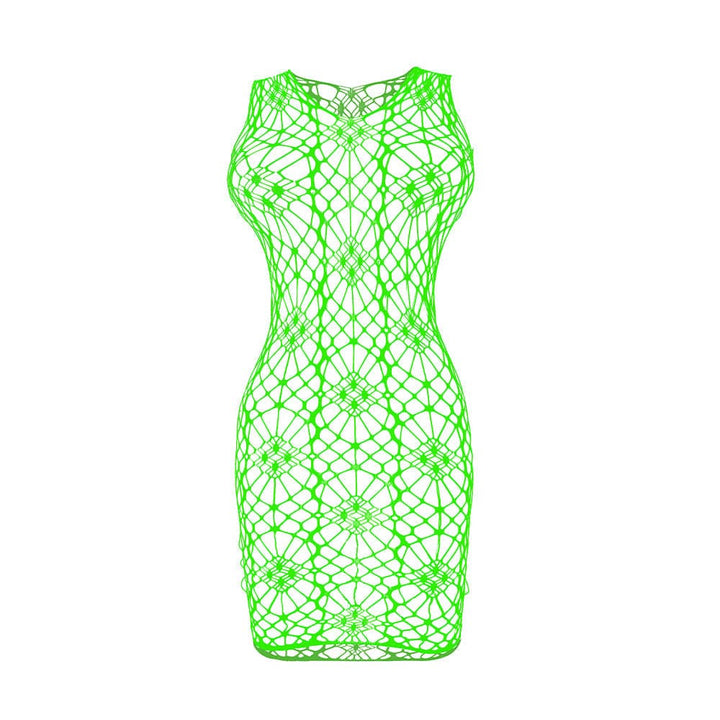 Spider web net solid tank mini dress  | Festival Outfits Women