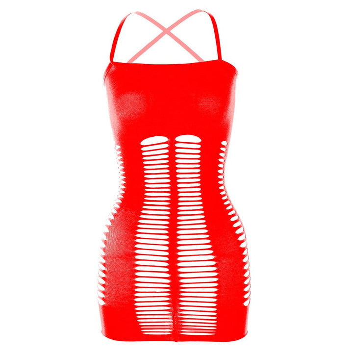 Mesh patchwork solid cami mini dress  | Festival Outfits Women