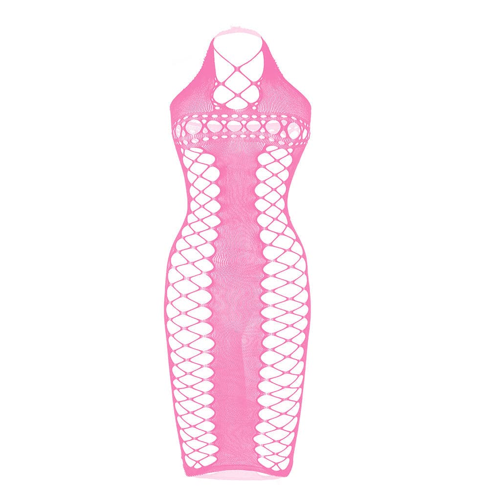 Halter side hollow out backless cut out midi dress  | Festival Outfits Women