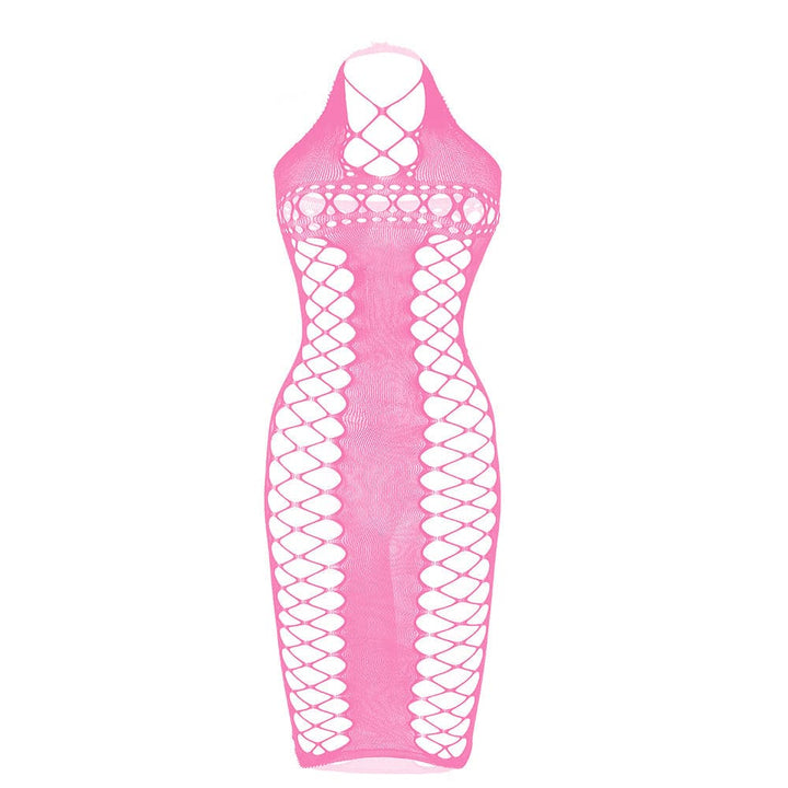 Halter side hollow out backless cut out midi dress  | Festival Outfits Women