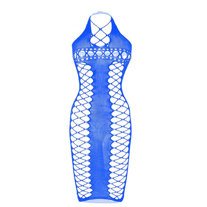Halter side hollow out backless cut out midi dress  | Festival Outfits Women