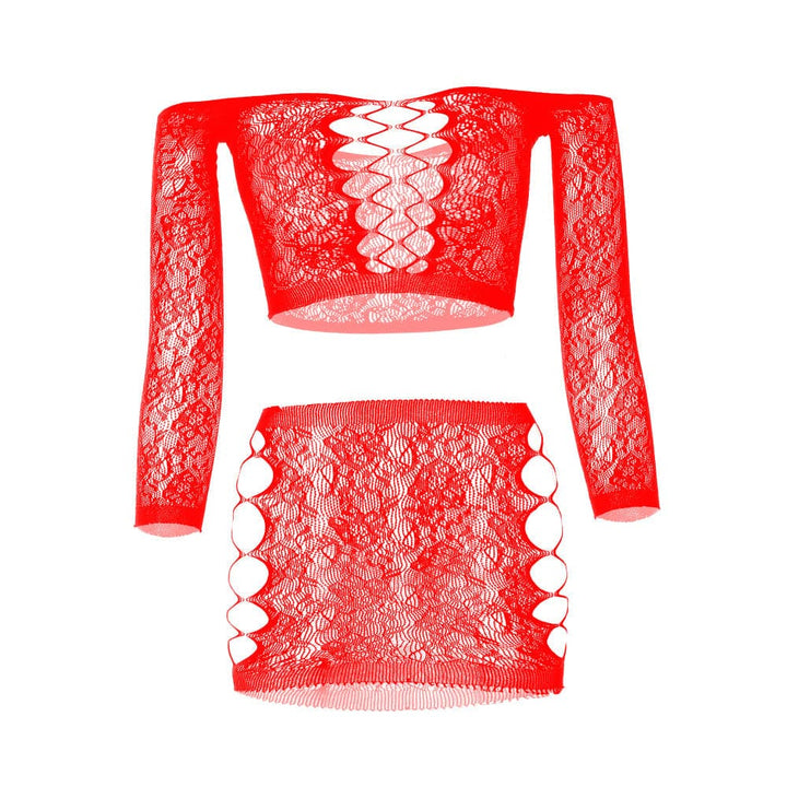 Long sleeve side hollow out sheer lace cami pant set  | Festival Outfits Women