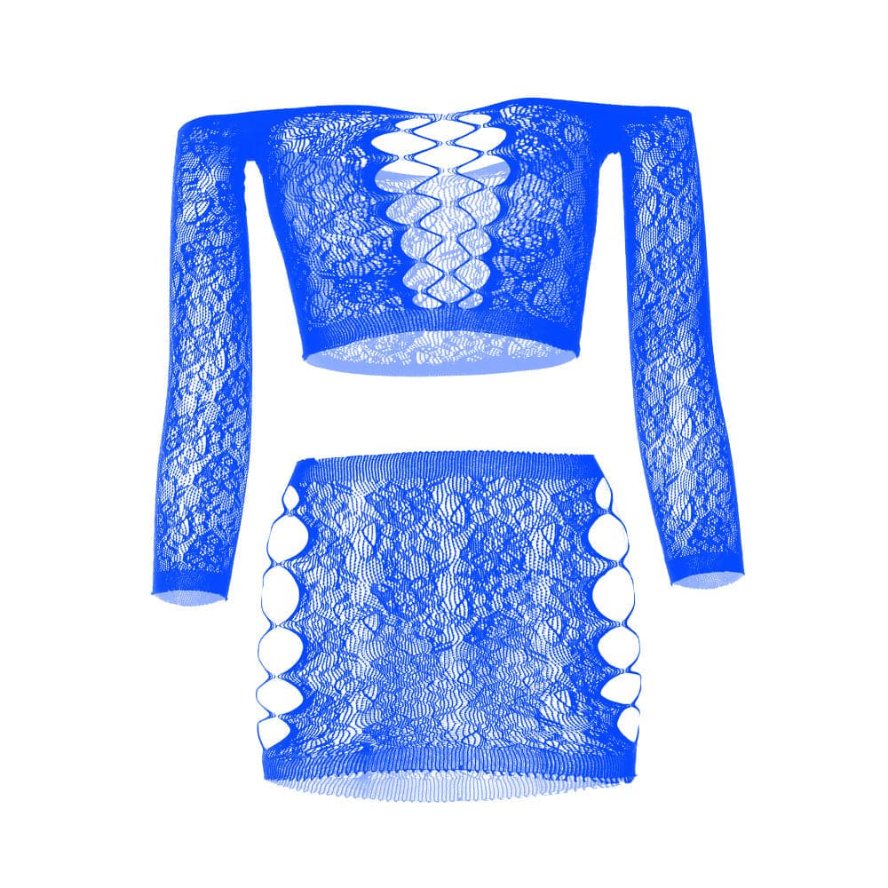 Long sleeve side hollow out sheer lace cami pant set  | Festival Outfits Women