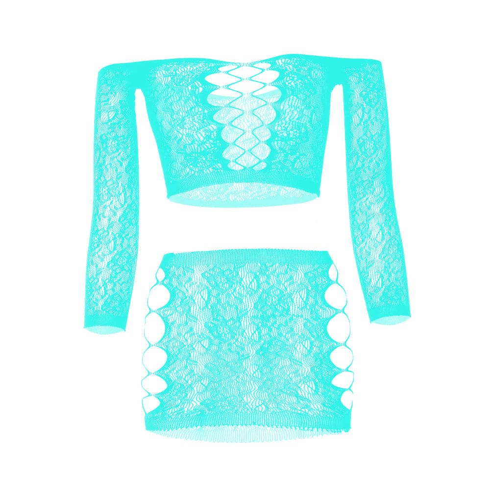 Long sleeve side hollow out sheer lace cami pant set  | Festival Outfits Women