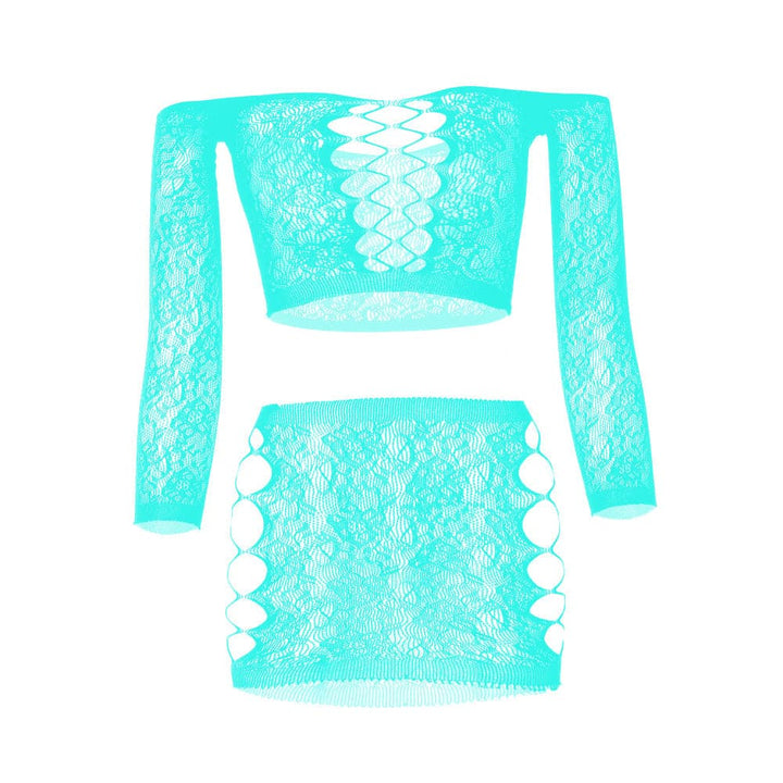 Long sleeve side hollow out sheer lace cami pant set  | Festival Outfits Women